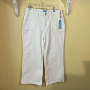 Draper James White Flare Wide Leg Jeans